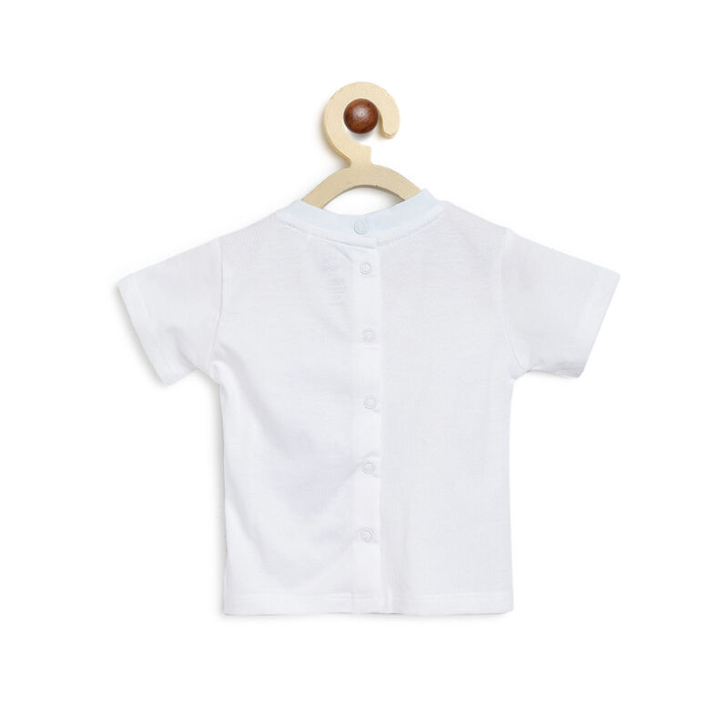 Boys Light Blue Knitted T-Shirt with Short Trouser image number null